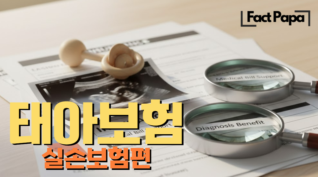 아빠가 현대해상 태아보험 가입제안서 약관을 꼼꼼하게 분석하는 모습